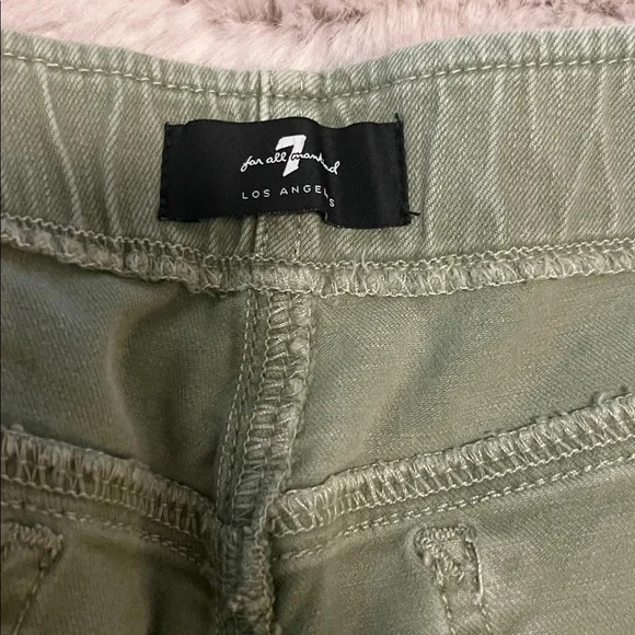 7 for all Mankind Light Olive Green Jogger Slim Fit Jeans Sz 29 - Picture 5 of 16